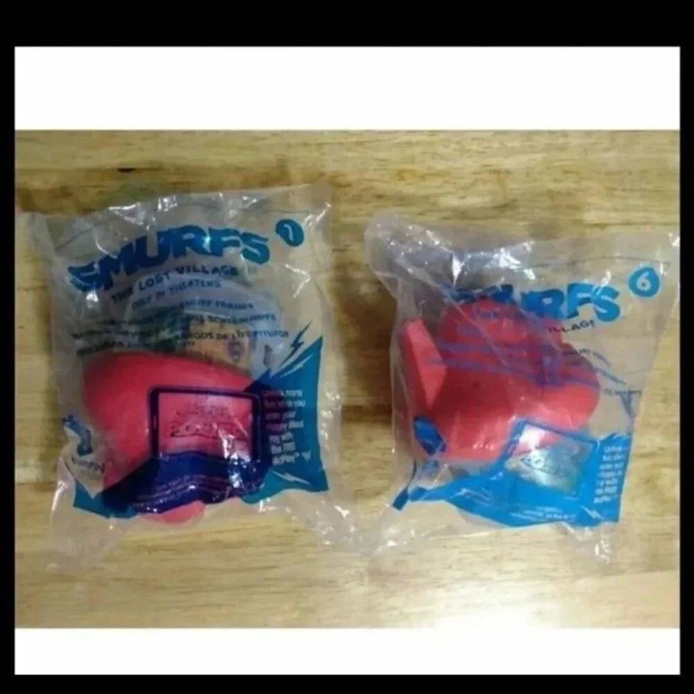 2--McDonald's HAPPY MEAL TOYS- SMURFS TOYS #6-NEW